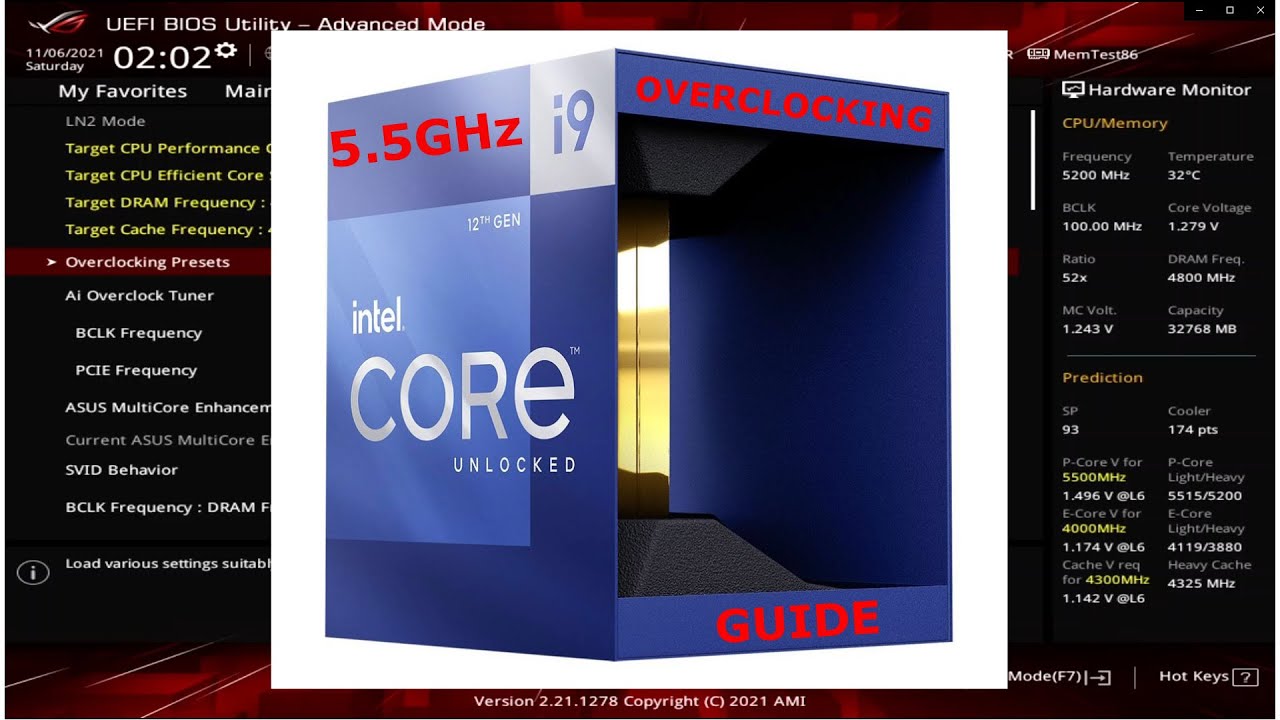 Overclocking guide Z690 & Intel 12th gen 12900K