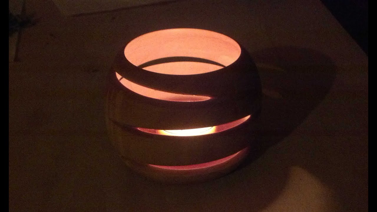 How To Make A Eccentric or off-center tea light / Woodturning Project /