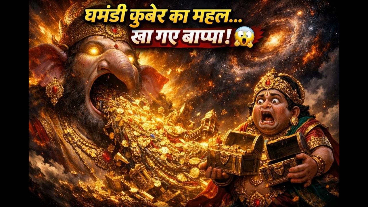 कुबेर का घमंड तोड़ा | Powerful Ganesha Bhajan | Kubera Ghamand Vinaash | प्रेरणादायक गणेश कथा #viral