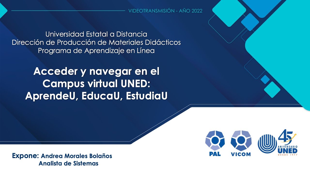 Acceder y navegar en el Campus virtual UNED: AprendeU, EducaU, EstudiaU