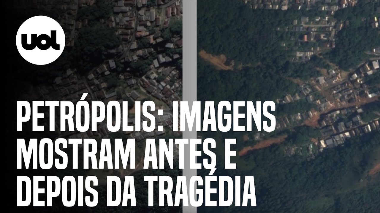 Petrópolis: imagens de satélite mostram antes e depois da tragédia