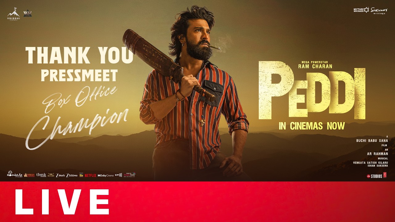 Peddi Box Office Champion Thank you Press Meet Live | Ram Charan | Buchi Babu | Shreyas Media
