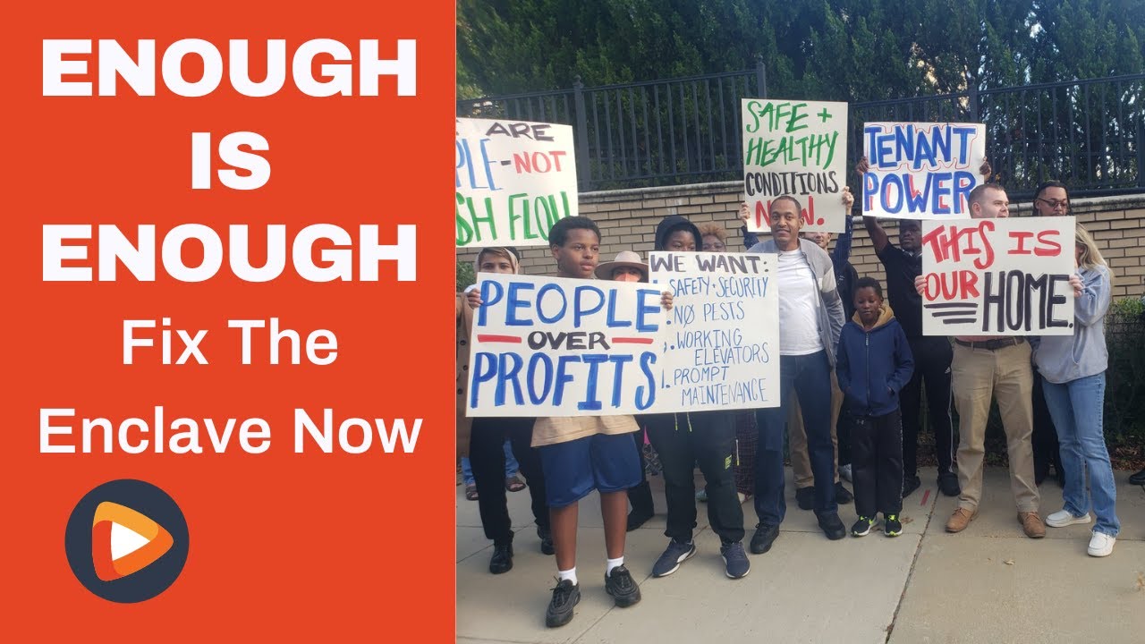Enclave Apartment Residents Protest Living Conditions