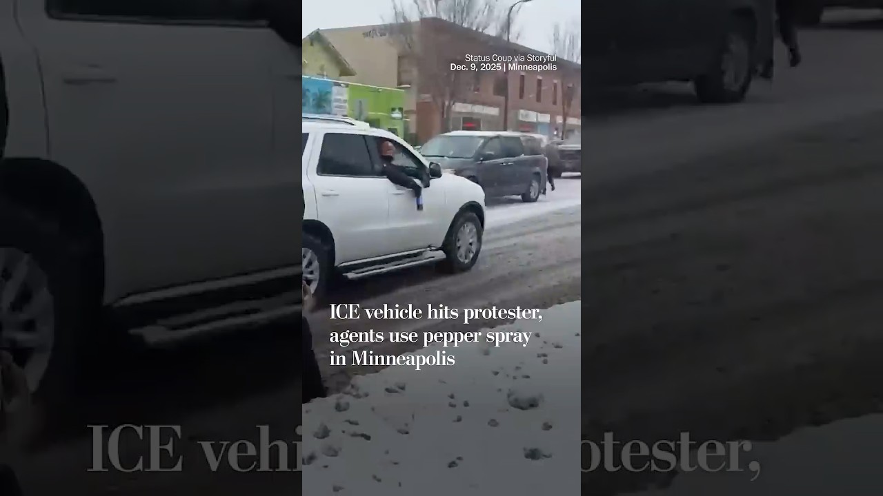 ICE vehicle hits protester, agents use pepper spray in Minneapolis