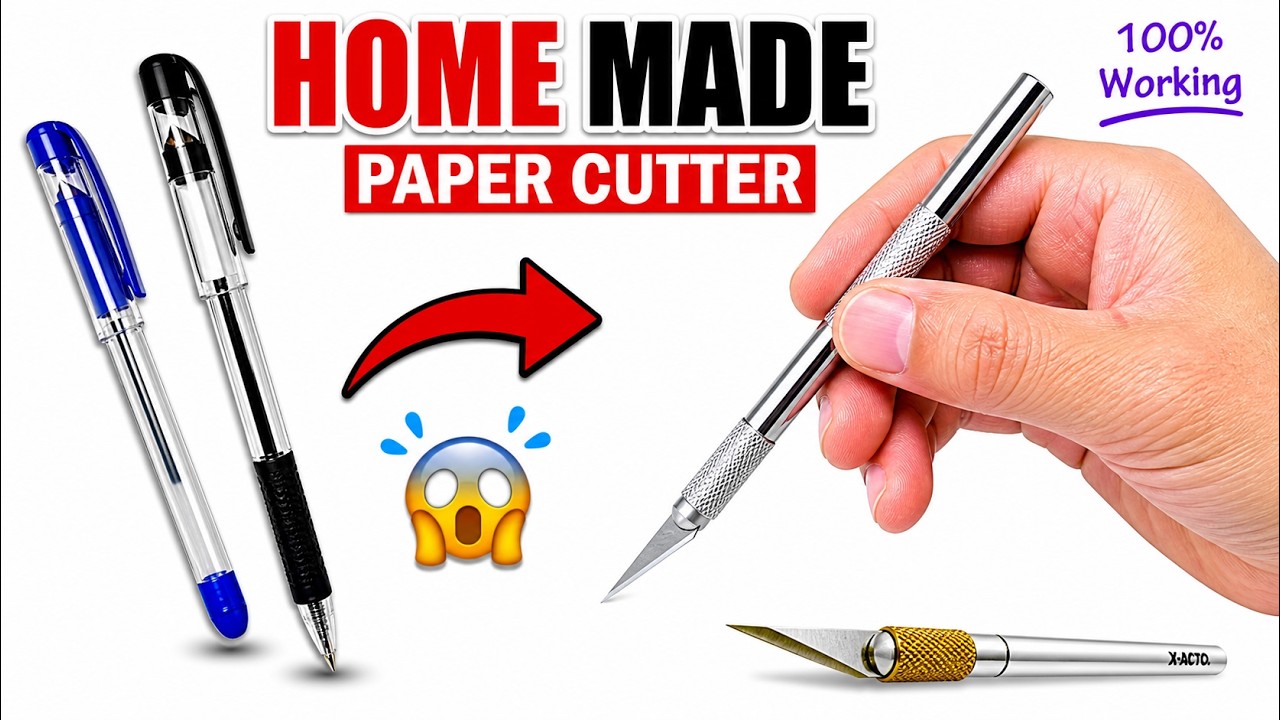 how to make cutter | how to make paper cutter | how to make pen knife at home |