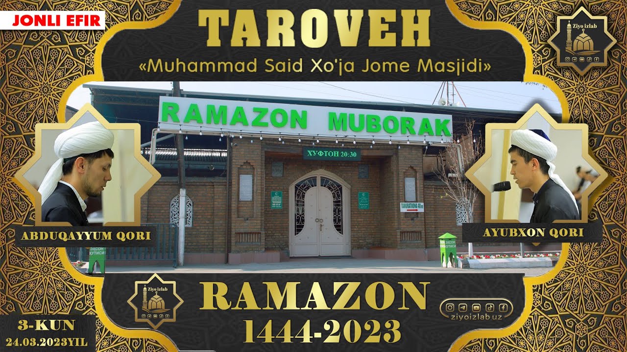 Taroveh 3-kun 24.03.2023  (JONLI EFIRDAN YOZIB OLINGAN)