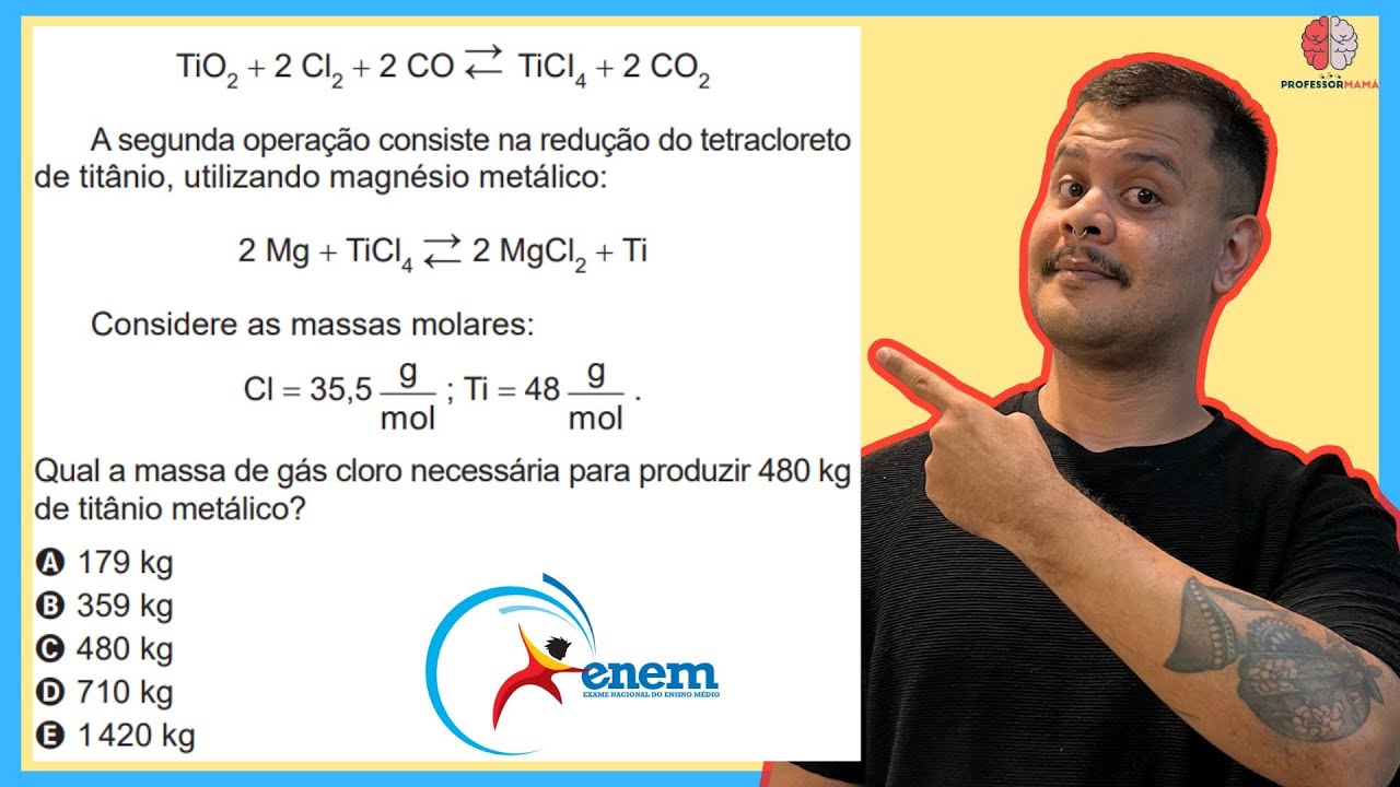 ENEM PPL 2024 - O titânio é encontrado na natureza em minerais, dos quais o rutilo está presente na