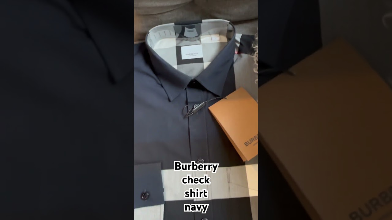 Burberry check shirt navy #burberry #burberryshirt #shirt #burberrymen #burberrycheckshirt