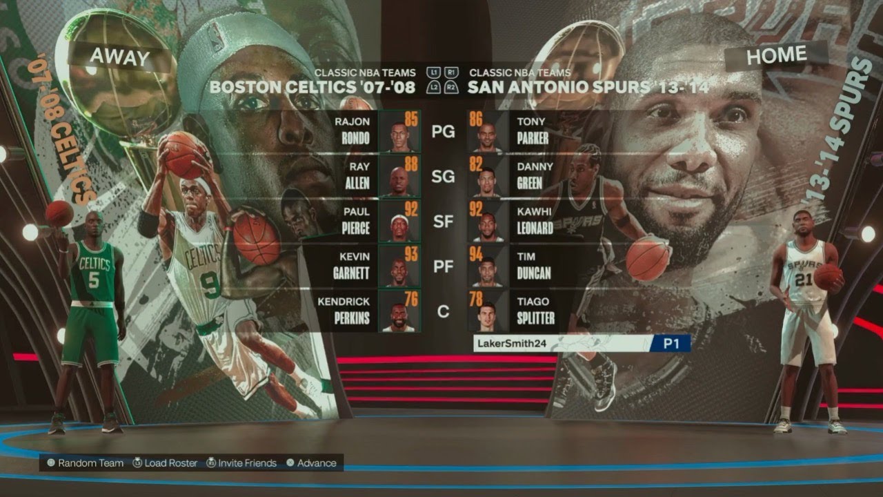 NBA 2K24 2007-2008 Boston Celtics vs 2013-2014 San Antonio Spurs