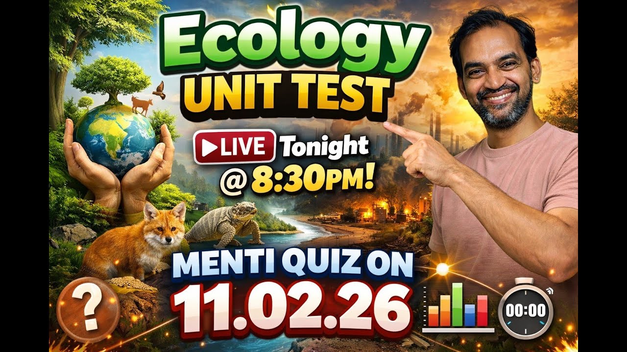 LIVE: Ecology Unit Test Menti Quiz 🌿 | Complete Revision & Practice | 11.02.26