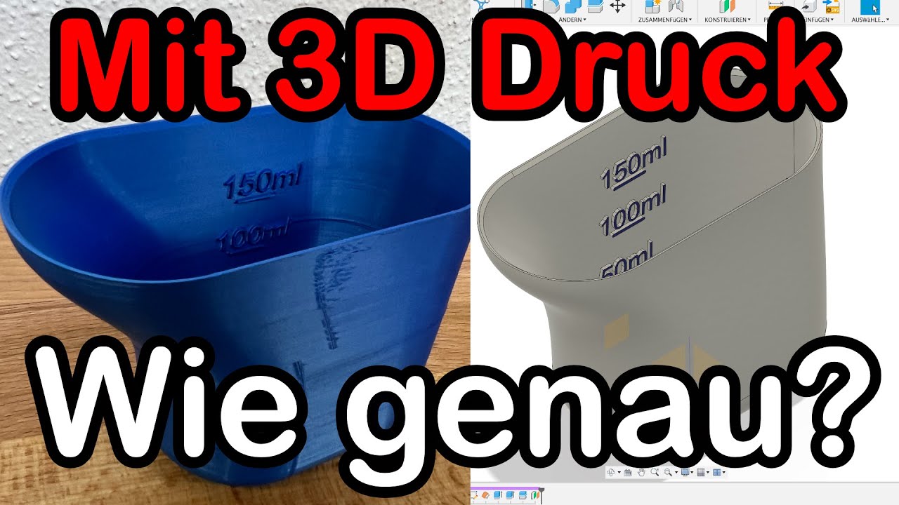 Messbecher mit Skala in Fusion 360 Tutorial Deutsch CAD   HD 1080p