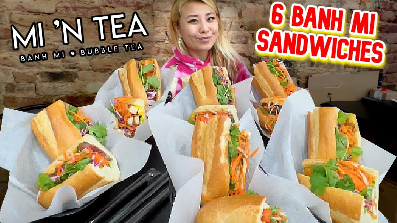 6 MASSIVE BANH MI SANDWICHES from Mi n Tea in Philadelphia, PA!! #RainaisCrazy
