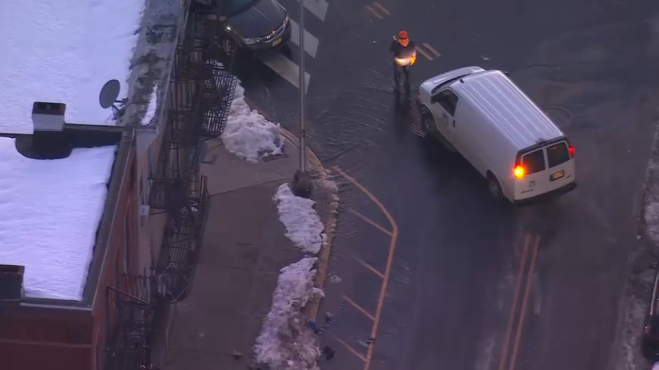 Water main break in Passaic floods street