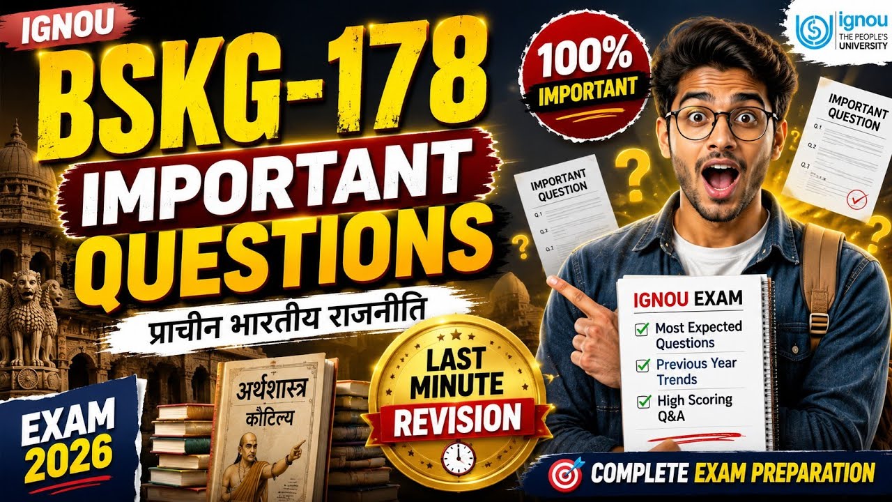 BSKG-178 Important Questions June 2026 | Bskg 178 Important Questions #IGNOU