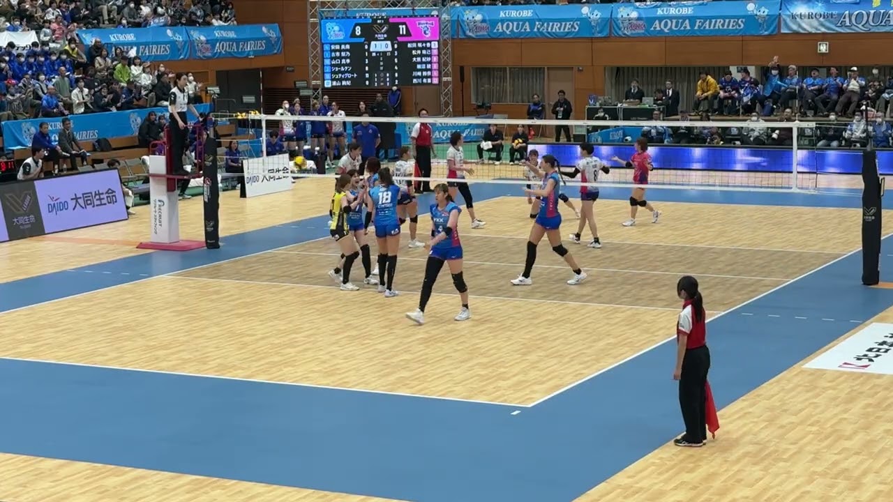 SVリーグ、2/22、2ゲーム、2セット,黒部アクアフェアリーズ VS PFU石川