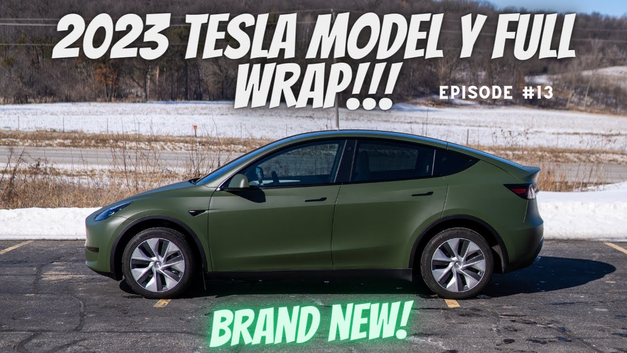 FULL MATTE COLOR CHANGE VINYL WRAP! 2023 TESLA MODEL Y!