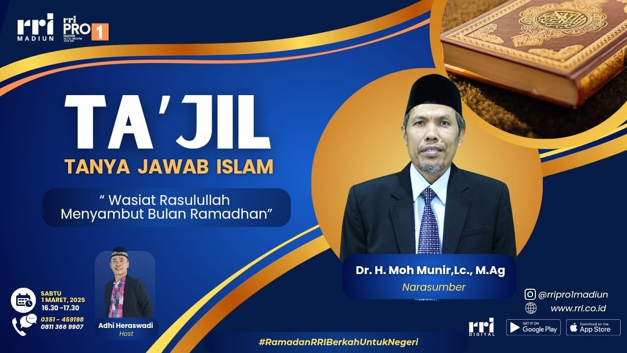 🔴 TAKJIL || TANYA JAWAB ISAMI|| PRO1 RRI MADIUN  Wasiat Rasulullah Menyambut Bulan Ramadan