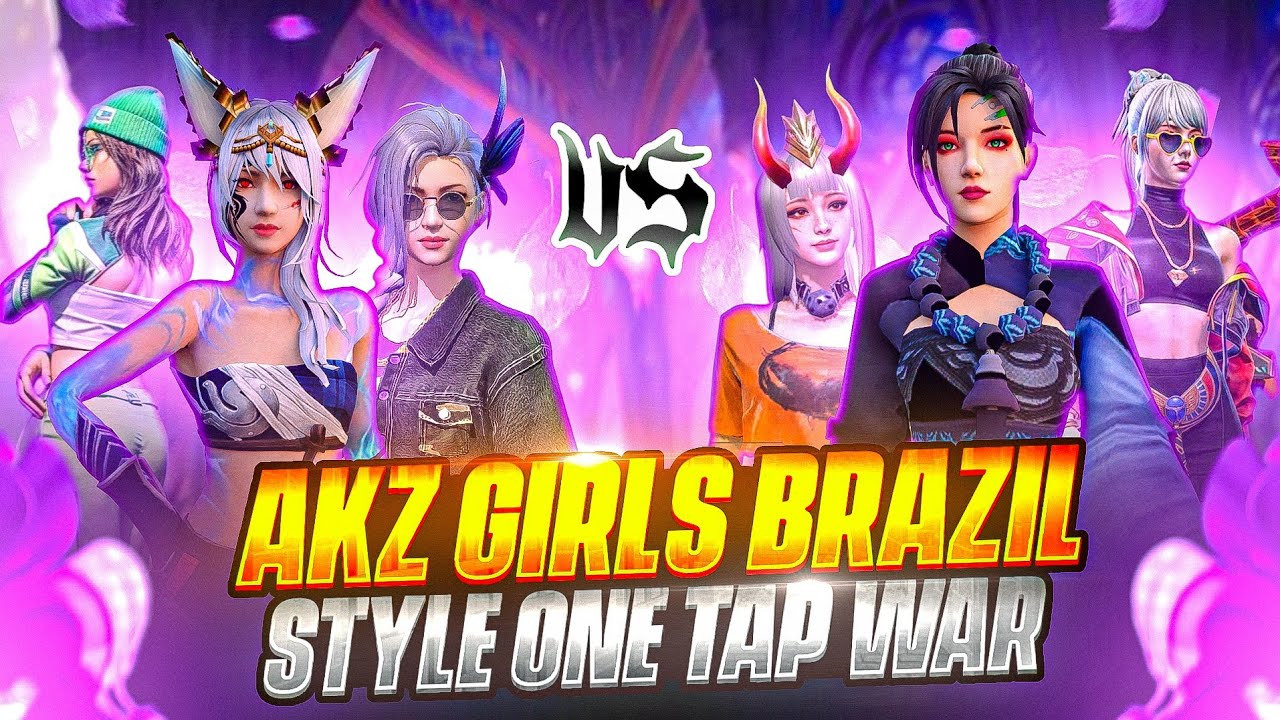 Brazil Style ☠️ Akz Girls 1v1 OneTap War കളിച്ചപ്പോൾ 🔥 Akshay Akz