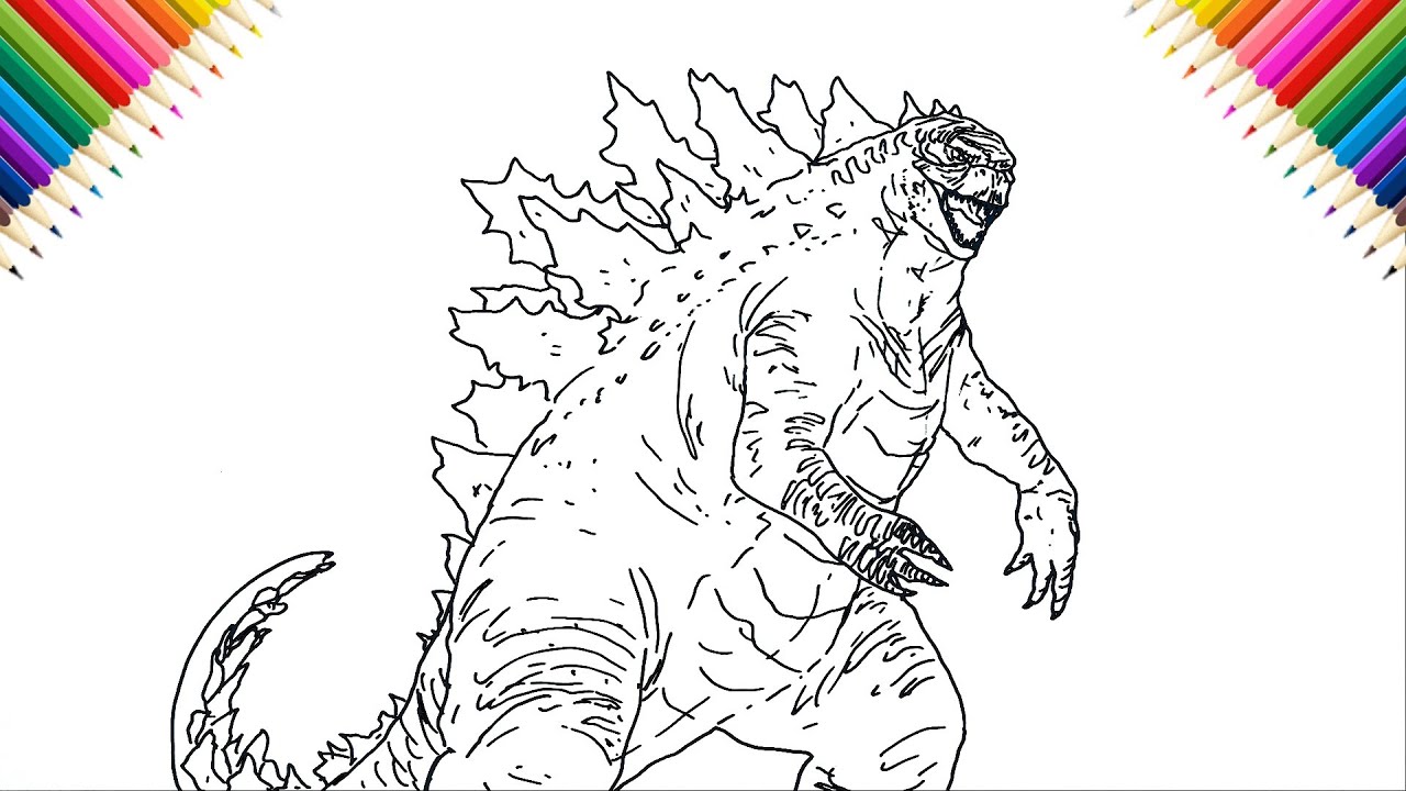 Thermonuclear Godzilla How to Draw and Coloring