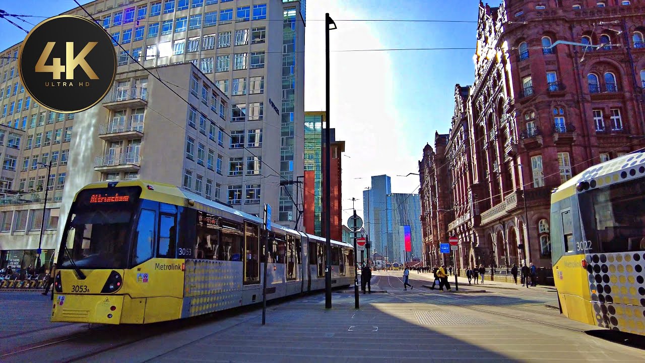 Manchester MARCH 2024 Walking Tour Around The City Centre (4K 60FPS)