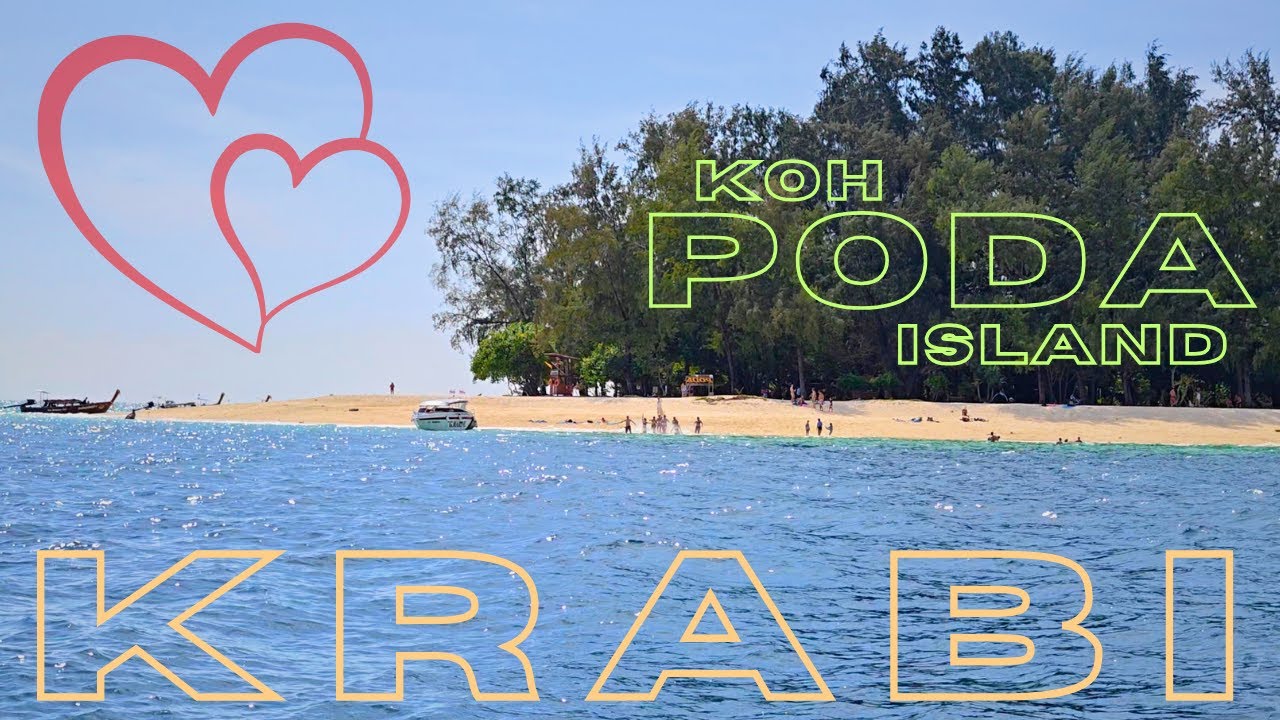 Koh Poda Island Day Trip 🇹🇭 | Sun, White Sand, Longtail Boats & Tourists - Ao Nang Krabi Thailand