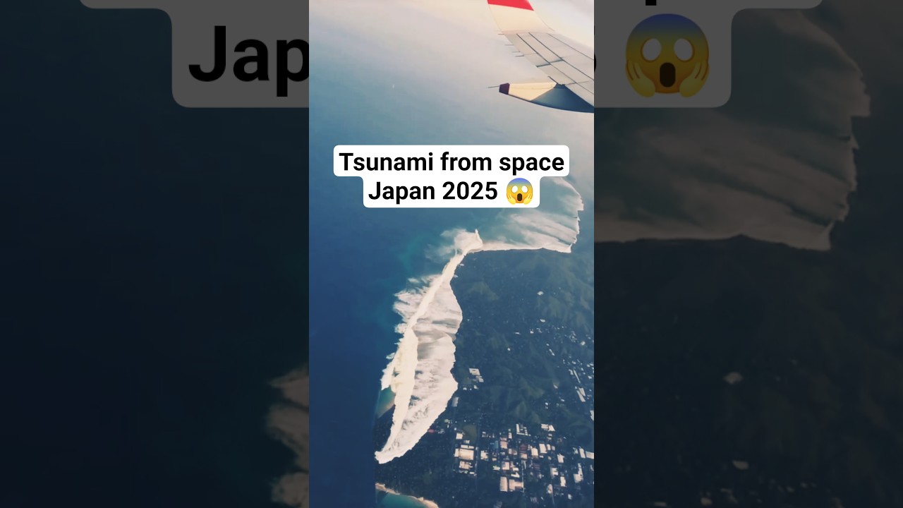 tsunami japan 2025 تسونامي اليابان من الفضاء #japan #tsunami #2025