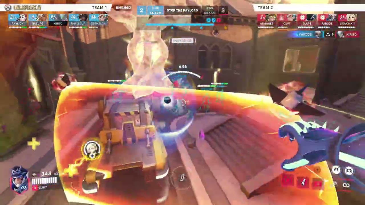 Fun game Both tanks on the same level honest every player on ... by 0097 — Overwatch 2 Replay 8MBH6Q