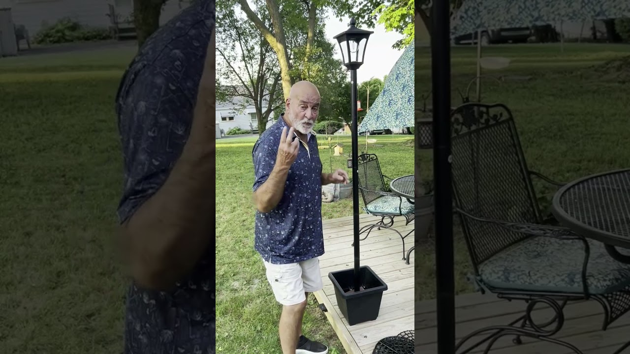 Solar Light Post With Planter