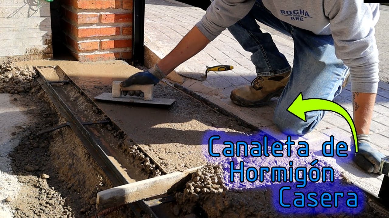 Canaleta de desague de hormigón y casera