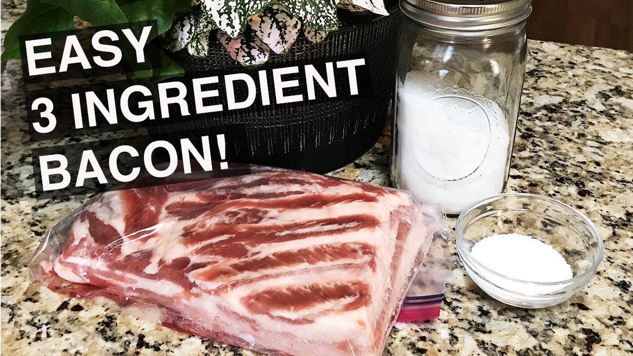 SIMPLE HOMEMADE BACON | 3 INGREDIENTS | NO NITRATES | EASY | NO SMOKER NEEDED