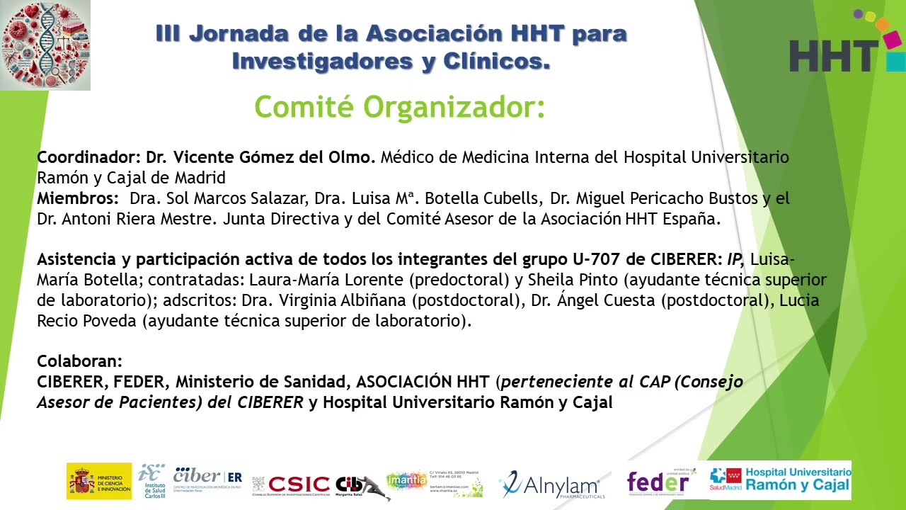 Mesa D III Jornada de Investigadores y Clínicos sobre HHT