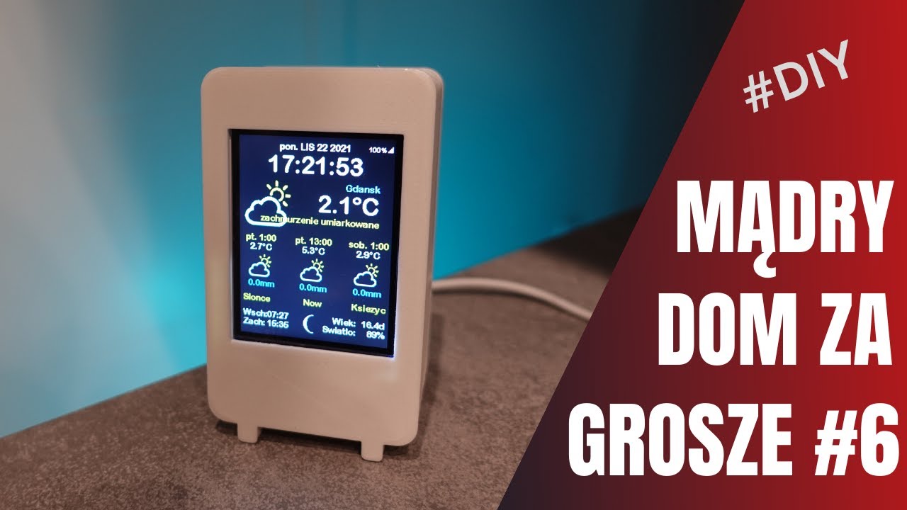 Mądry dom za grosze #6 - Inteligentna stacja pogodowa działająca po wifi | DIY
