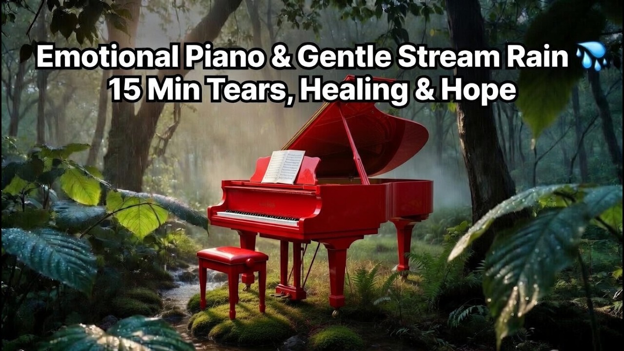 Emotional Piano & Gentle Stream Rain 🌧️ | 15 Min Tears, Healing & Hope