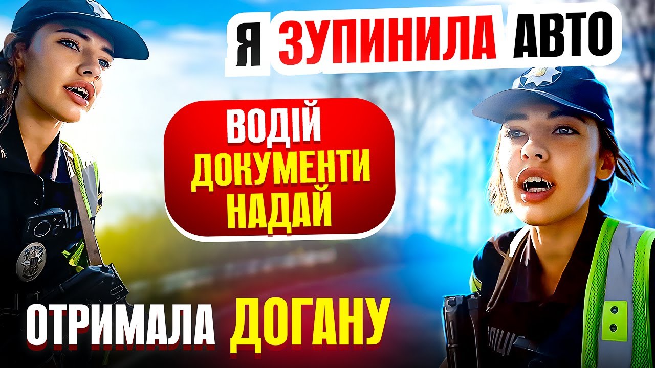 👮🏻 КРИКЛИВА ДІВЧИНА ПОЛІЦЕЙСЬКА ОТРИМАЛА ДОГАНУ ЗА ЗУПИНКУ АВТО ІНВАЛІДА