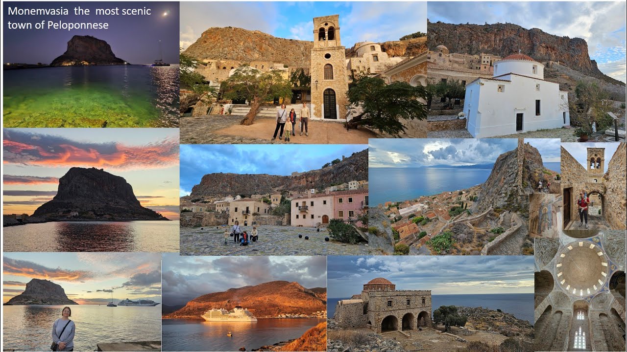 Monemvasia "the Gibraltar of the East" one the most scenic spots on   Peloponnese, Greece