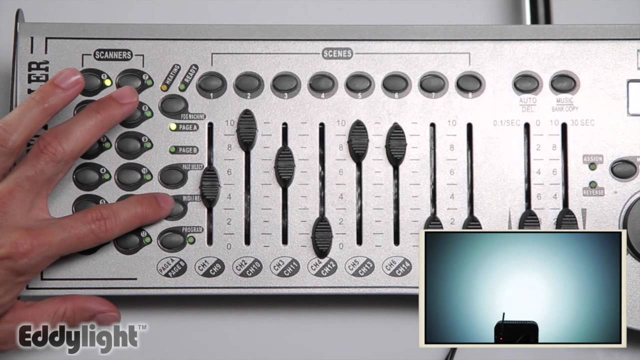 How to Program Scenes with the 16-Channel DMX Board