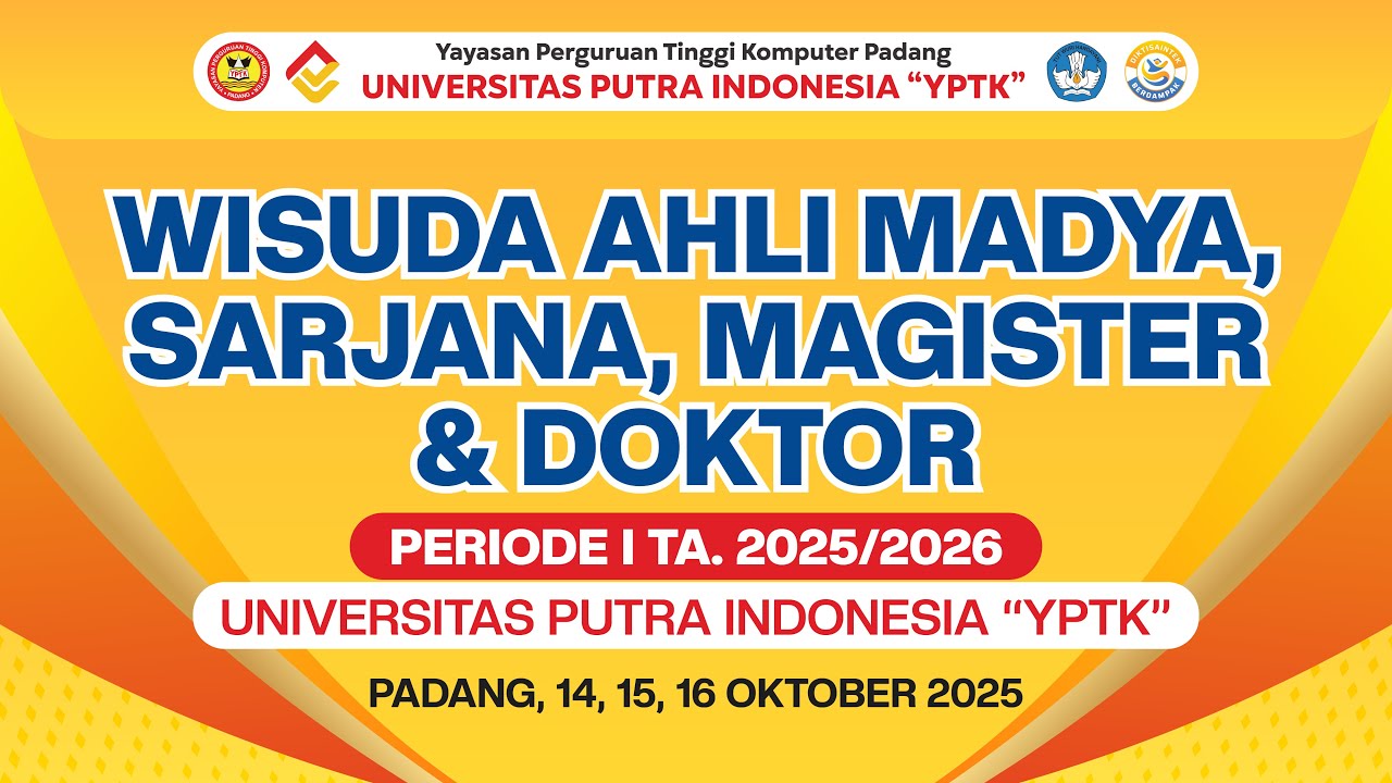 WISUDA UPI YPTK PERIODE I TAHUN AKADEMIK 2025/2026, SELASA - 14 OKTOBER 2025 - HARI PERTAMA
