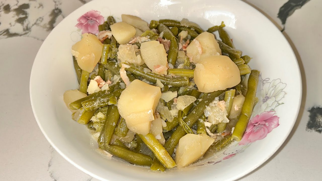 Южная зелёная фасоль и картофель — зелёная фасоль и картофель в мультиварке — серия Эллен ко Дню ...