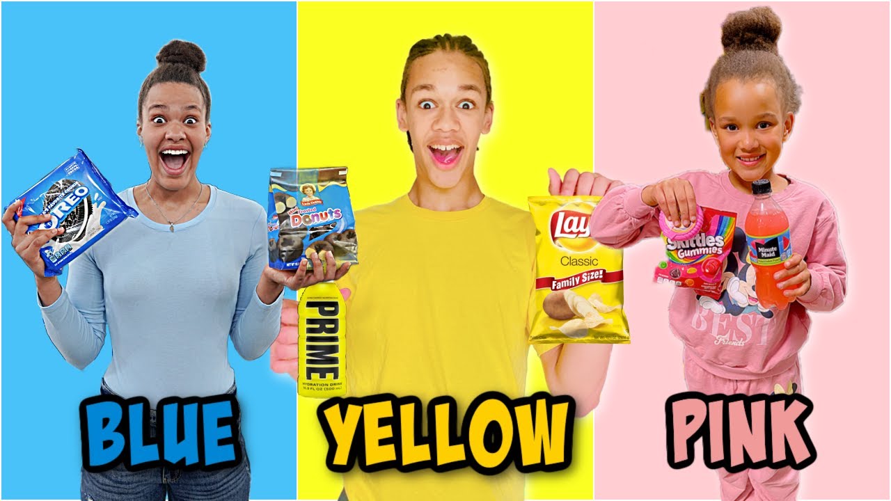 Eating Only One Color Food for 24 Hours (My Family's Reactions)