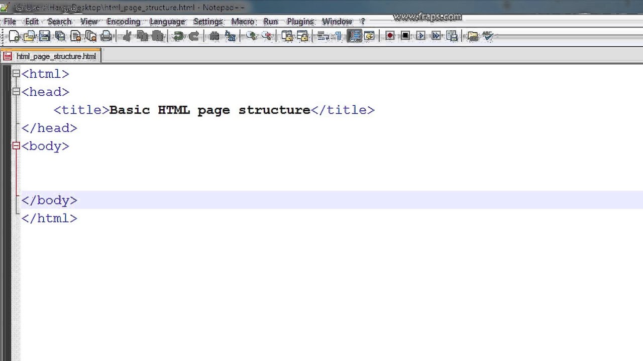 HTML Page Structure