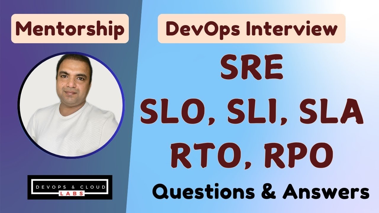 What are this terms SRE  SLO SLI SLA RTO RPO - DevOps Mock Interview Questions and Answers | AWS