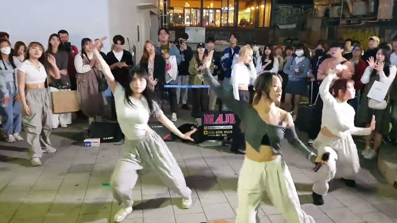 20230403 hongdae busking 홍대 재능많은 미녀댄스팀 메이져스티(majesty) 버스킹 04 - Step Back _ GOT the beat