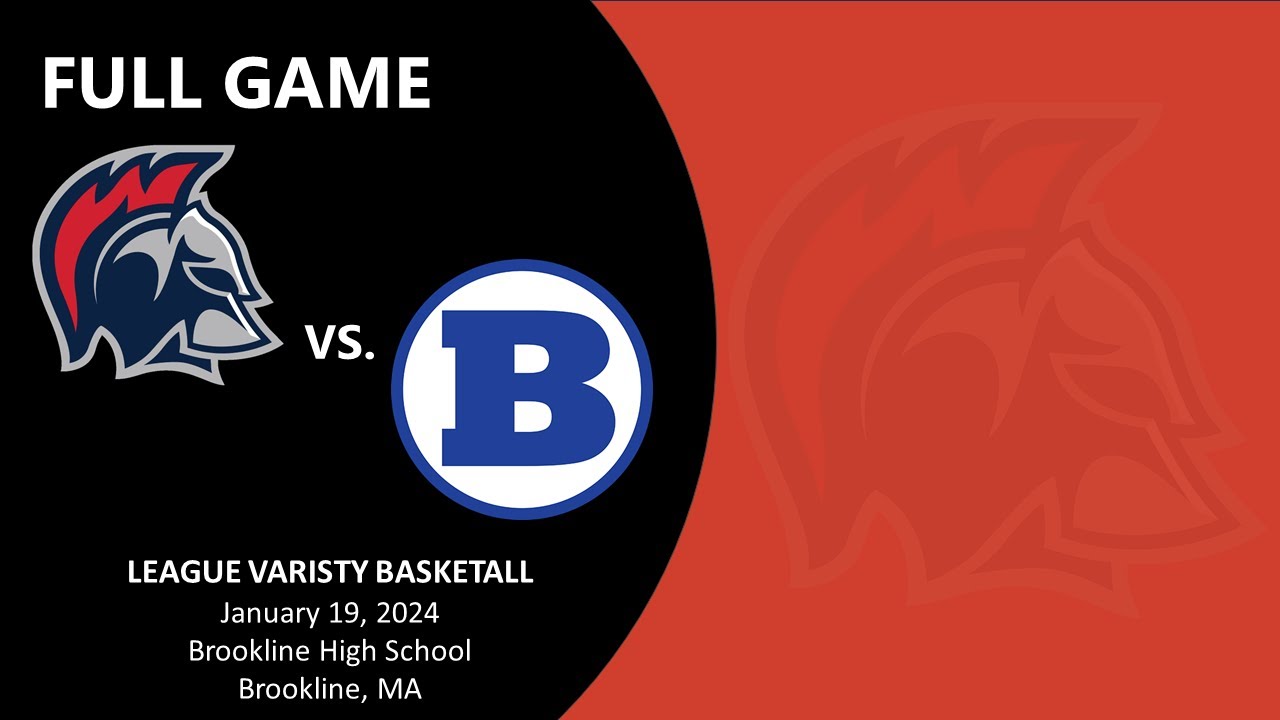 BRAINTREE at BROOKLINE VARSITY BOYS BASKETBALL | FULL GAME | January 19, 2024 | 4K