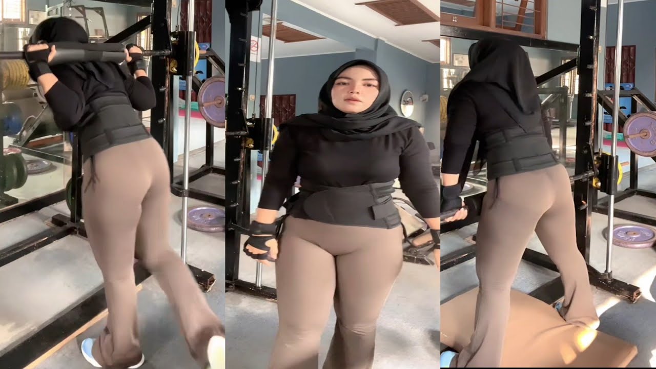 Hijab style tray on legging cutbray legging olah rekomendasi wanita gym fitness 