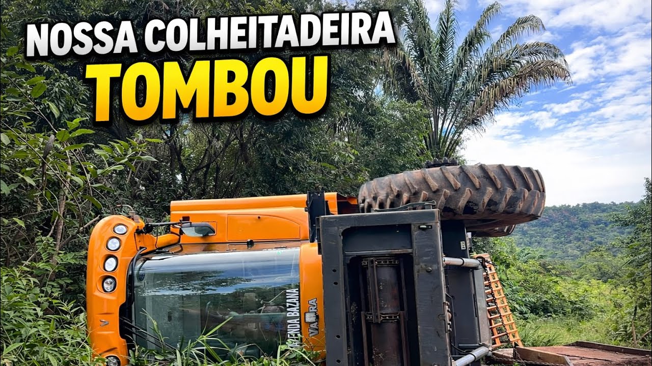 NOSSA COLHEITADEIRA VALTRA BC 6800 TOMBOU! 😭
