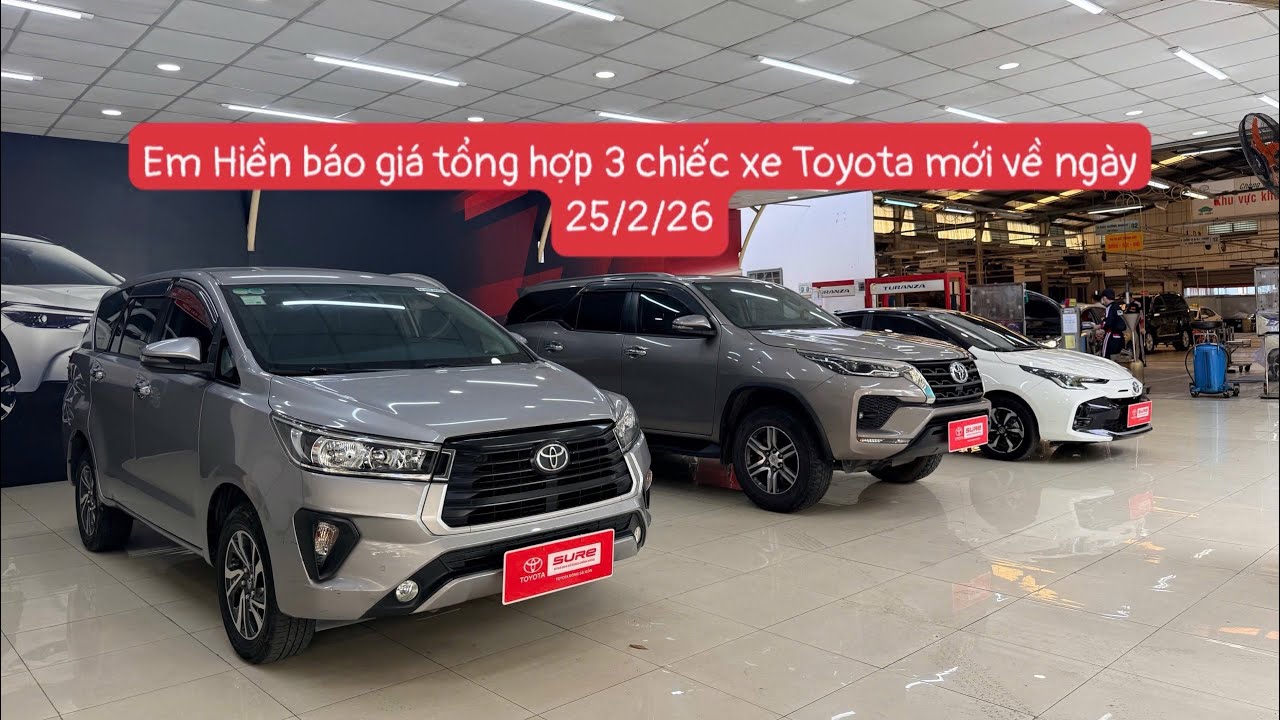 Em Hiền báo giá tổng hợp 3 chiếc xe Toyota về ngày mùng 9 Tết ạ🎯🎯🎯🎉