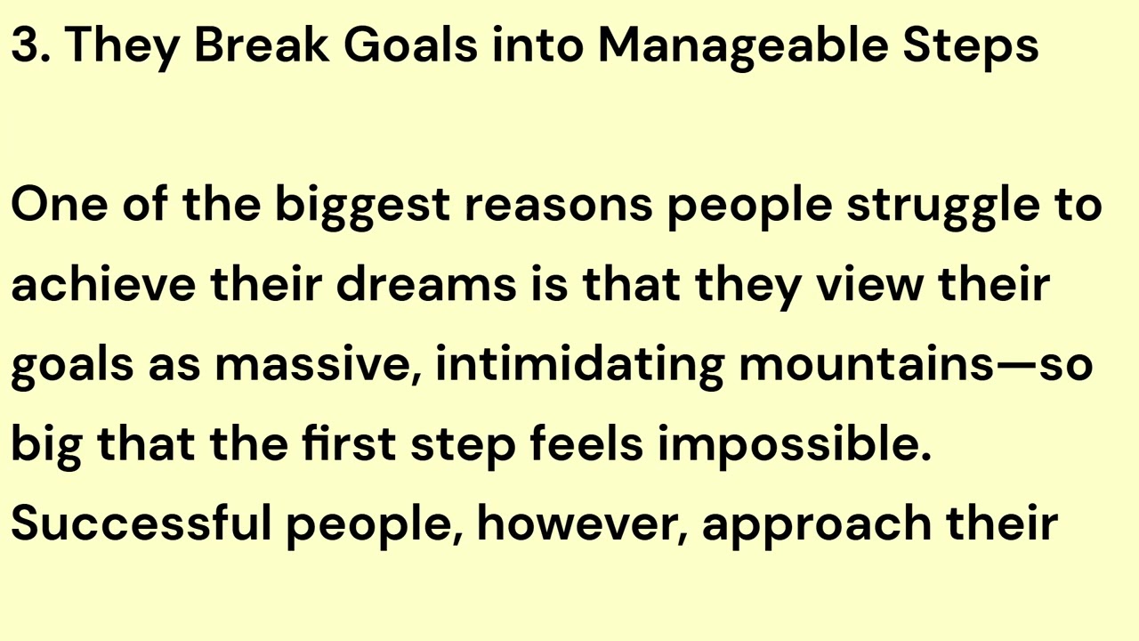 How Do Successful People Stay Focused on Their Goals? | Success Mindset
