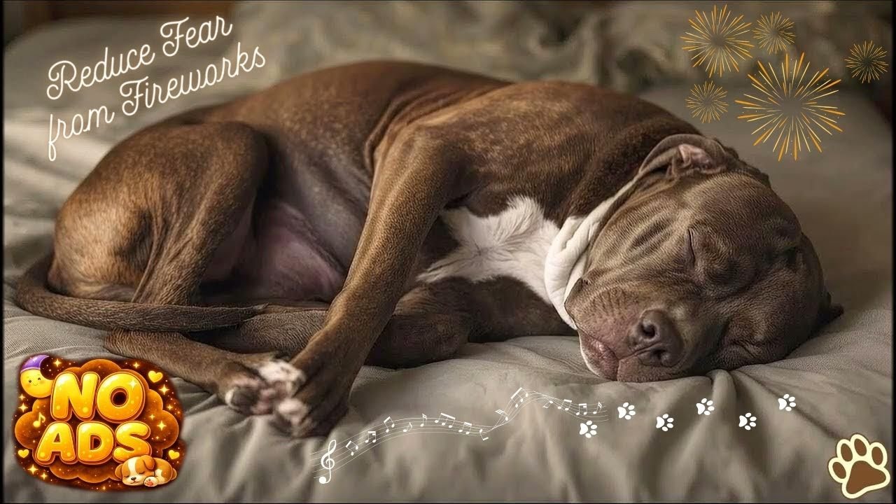 12 Hours Relaxing Piano Music for American Pit Bull Terrier | Fireworks Anxiety Relief | No Ads