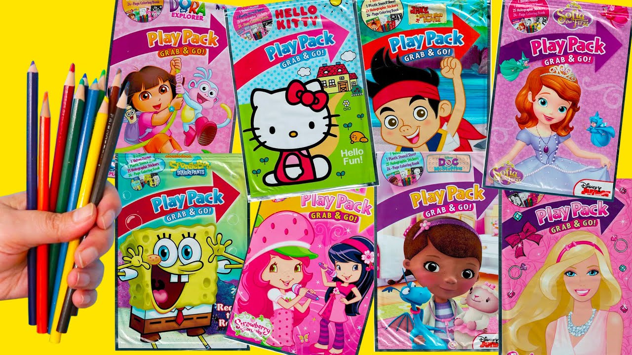 Coloreando Hello Kitty, Doctora Juguetes, Dora, Bob Esponja | Compilación de Colorines con Andre