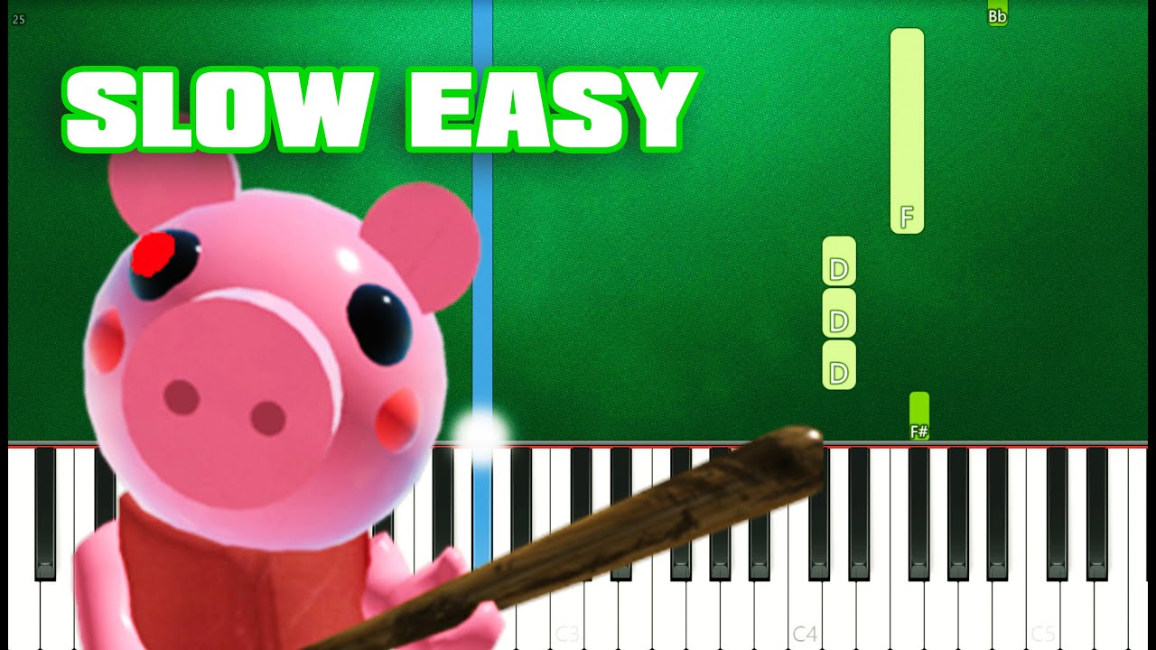 Piggy Book 2 - Main Menu Theme (Slow Easy Piano Tutorial) (Anyone Can Play)
